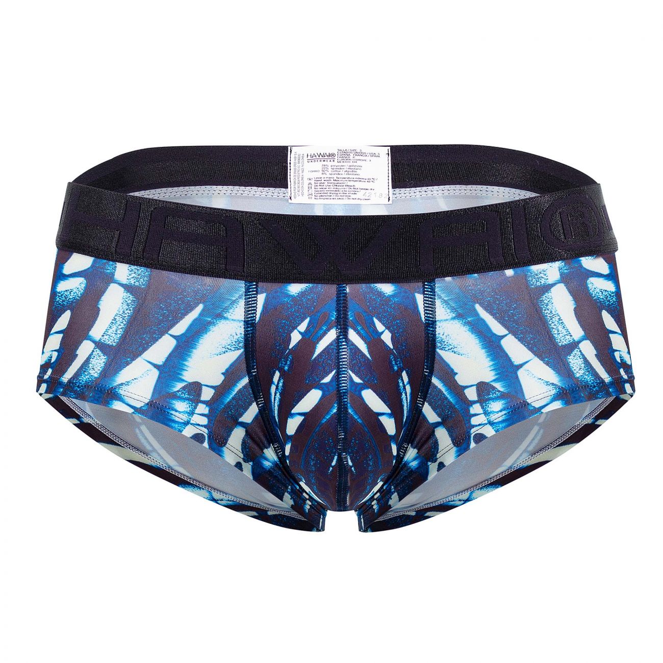 HAWAI 42182 Printed Microfiber Briefs Dark Blue