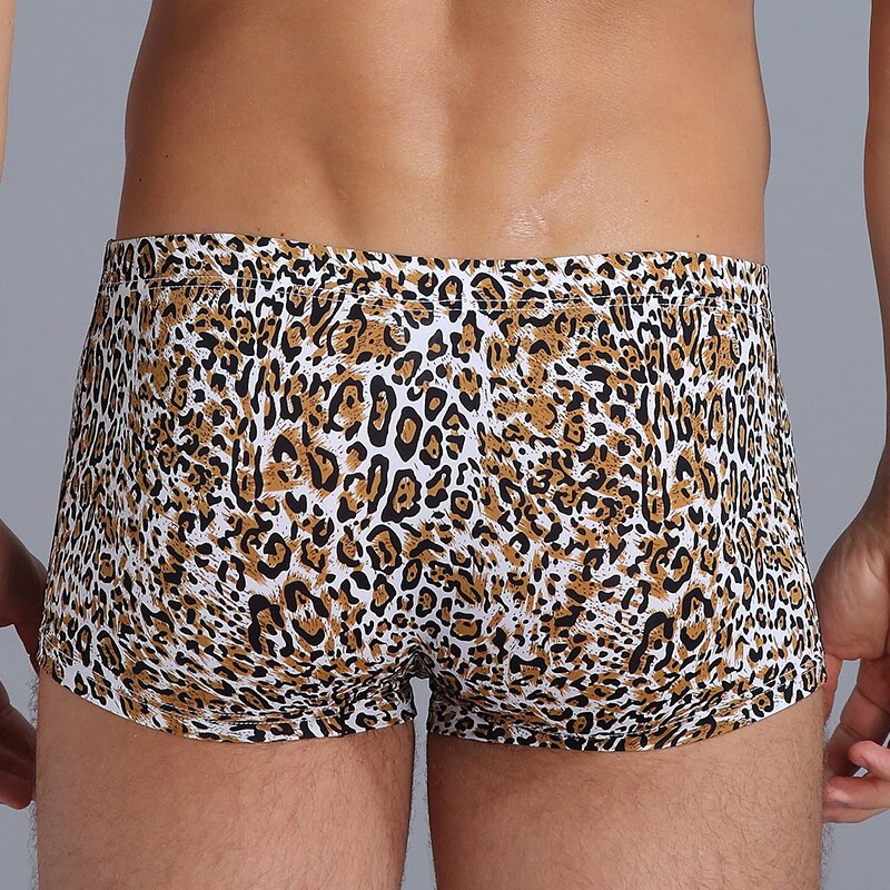 SALE - Mens Polyamide Comfortable & Light Boxer Briefs Leopard