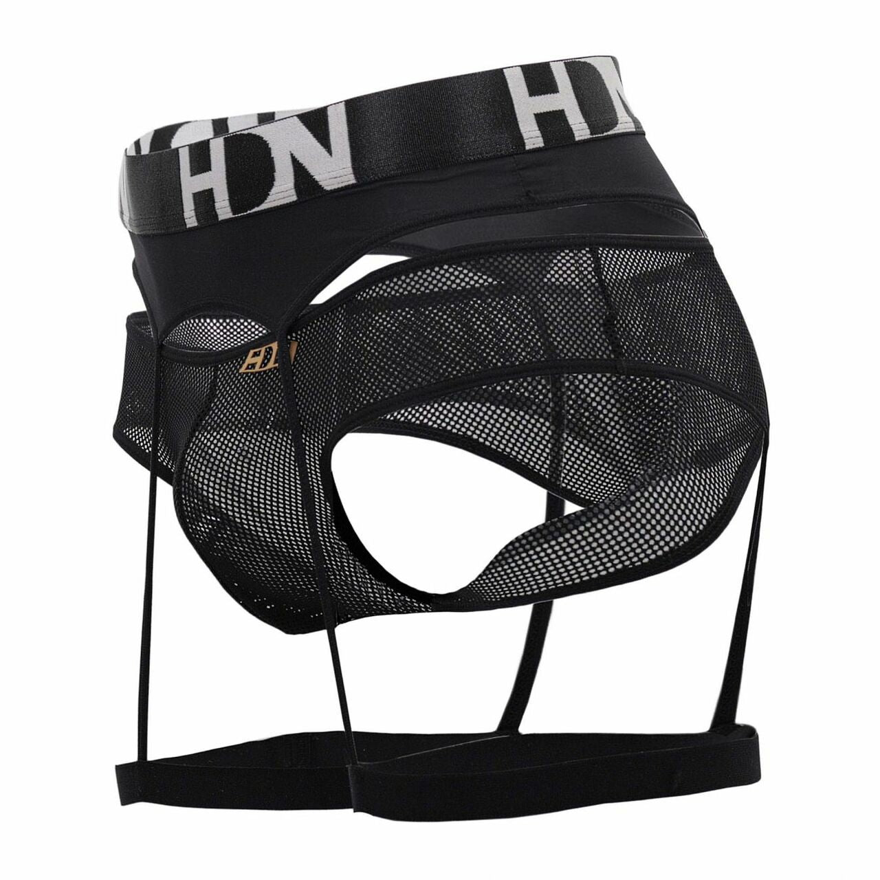 SALE - Mens Hidden Seduction Garterbelt Brief Set Black