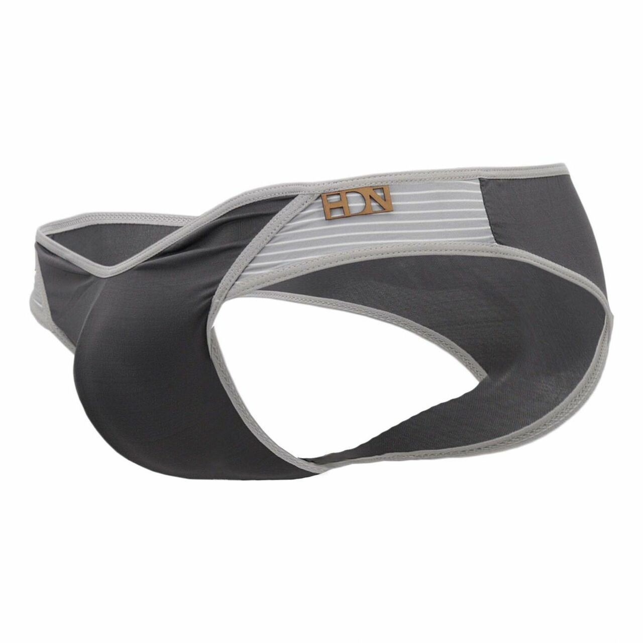 Mens Hidden Seduction Stretch Microfiber Bikini Brief Grey