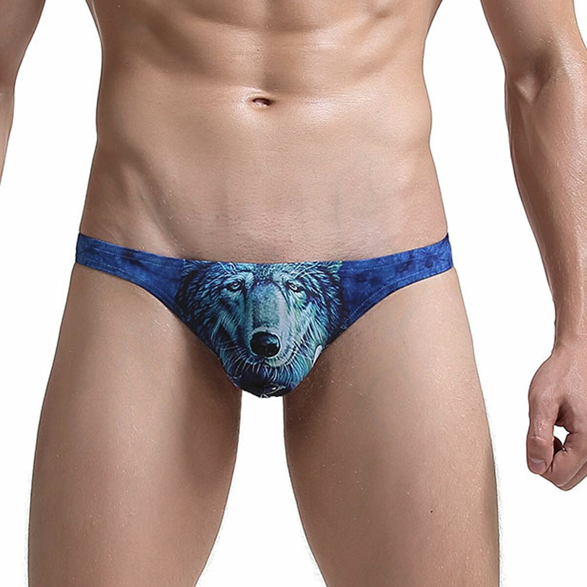SALE - Mens Blue Wolf Thong