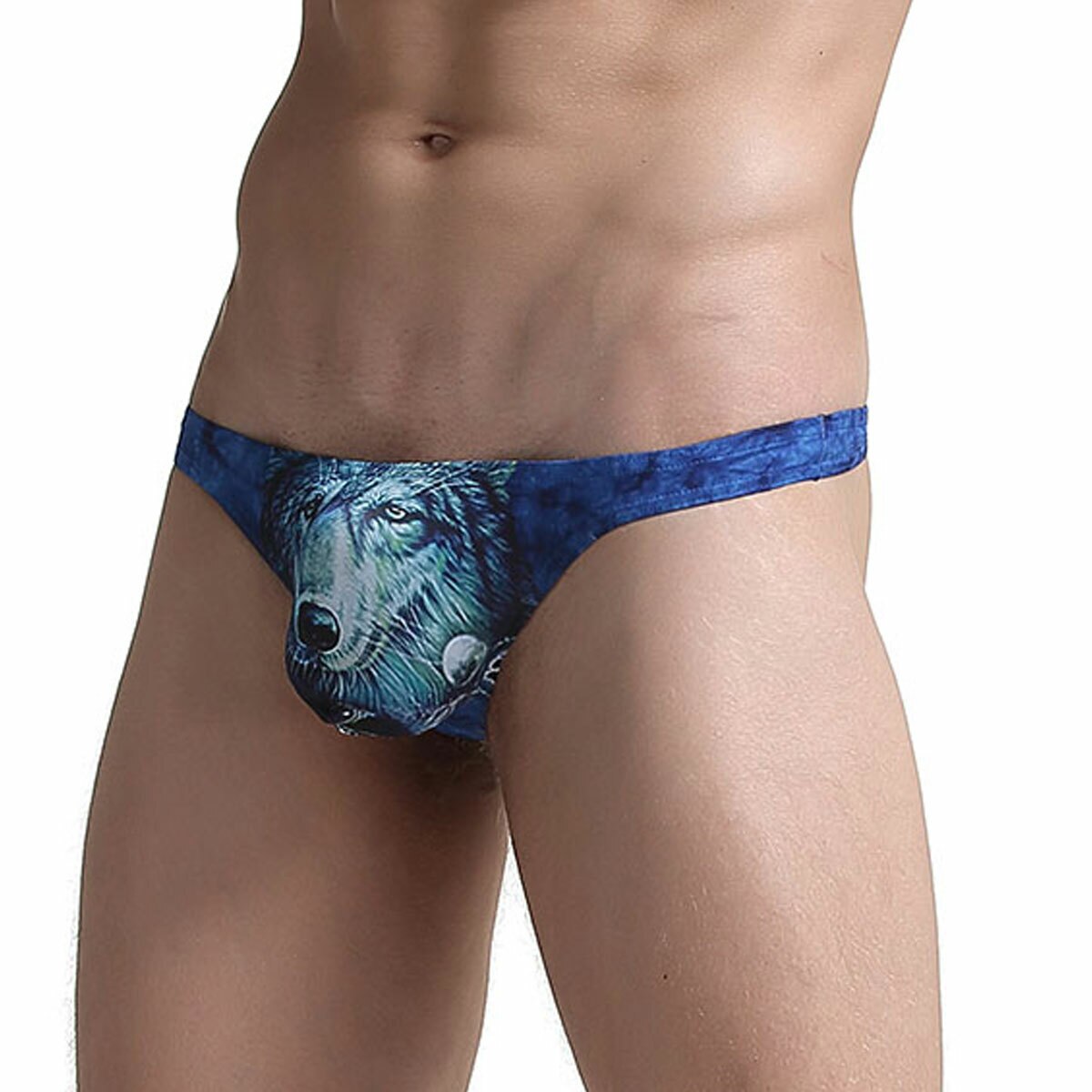 SALE - Mens Blue Wolf Thong