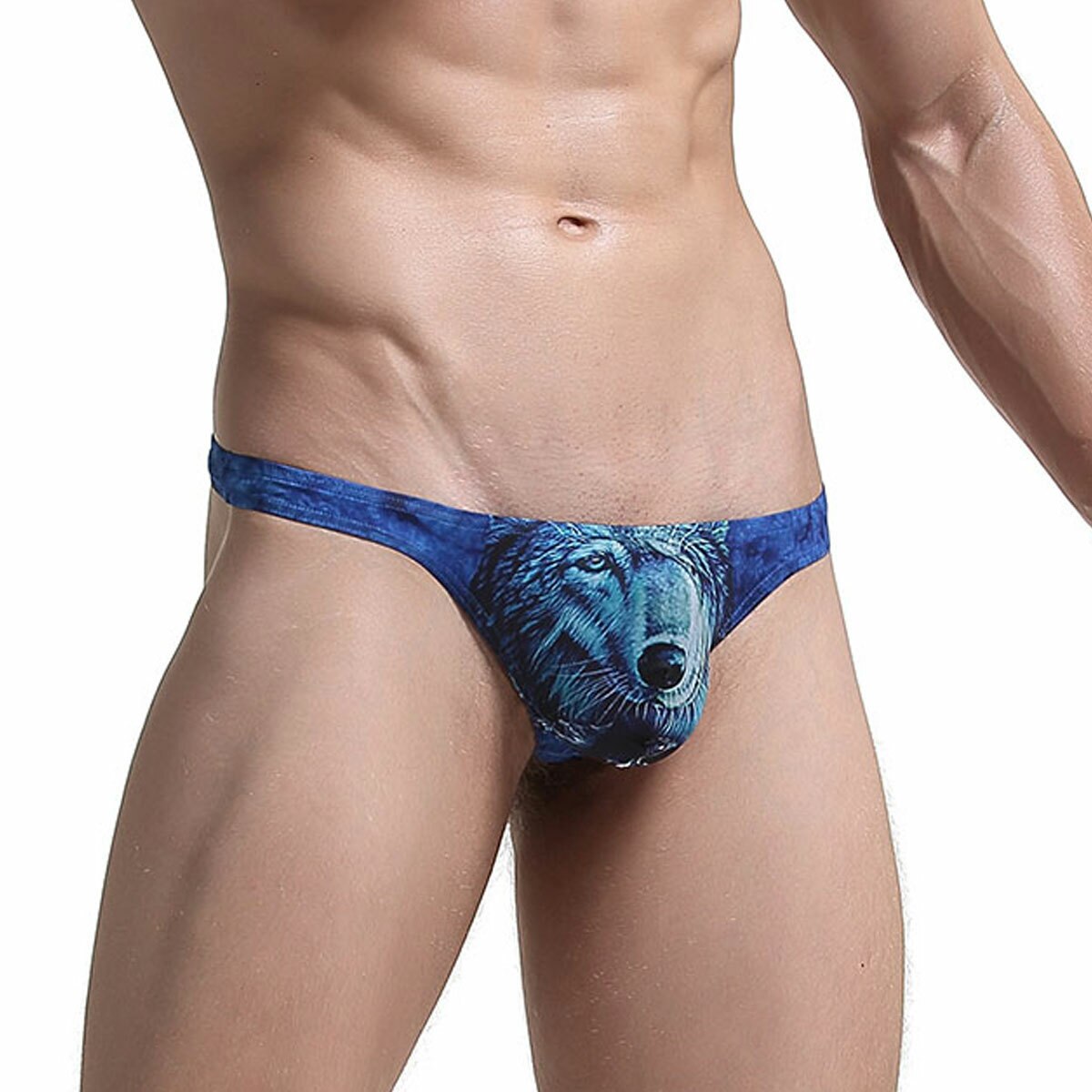 SALE - Mens Blue Wolf Thong