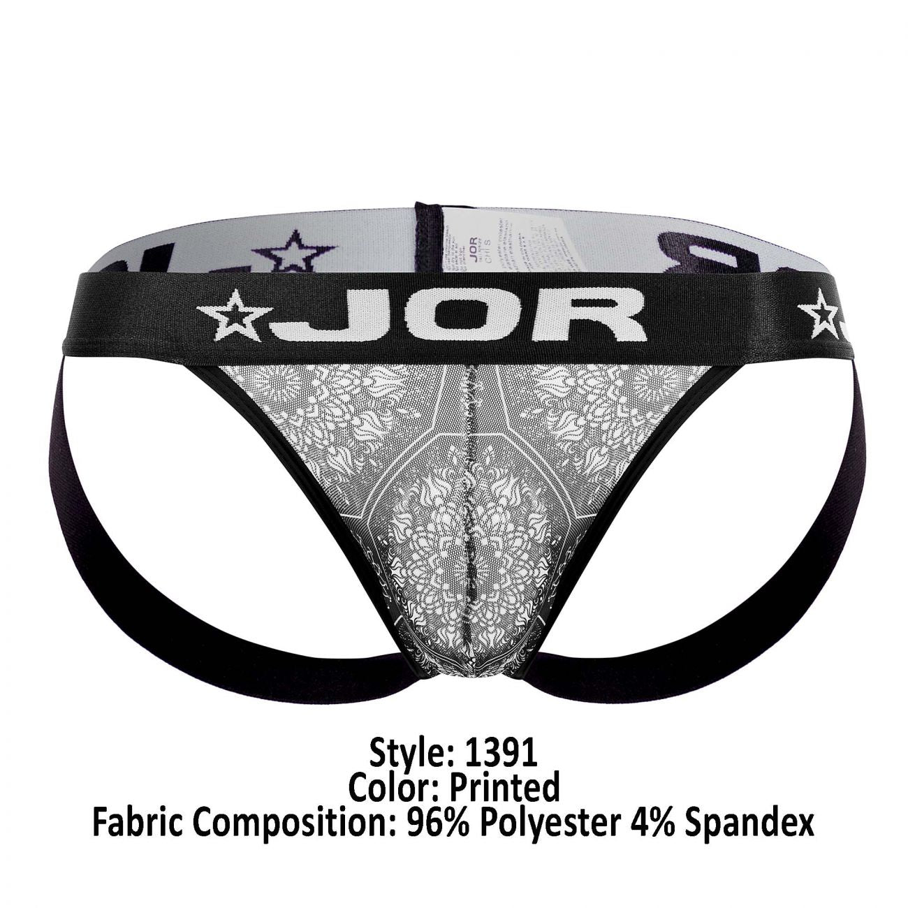 JOR 1391 Night Jockstrap Decorative Pattern