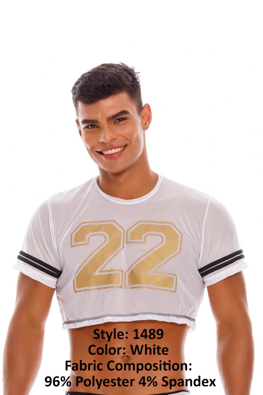 JOR 1489 Pistons Crop Top White
