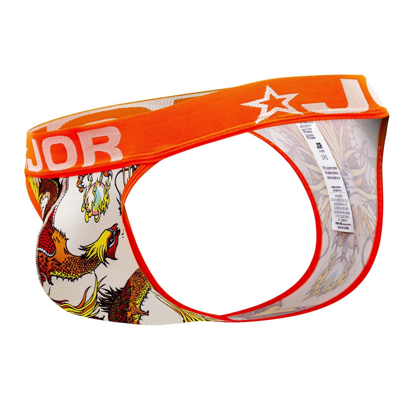 JOR 1526 Fenix Thongs Orange Printed