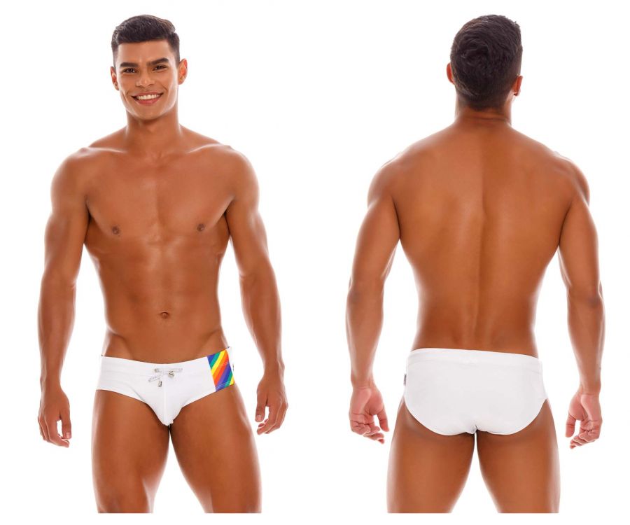 JOR 1553 Pride Swim Briefs White