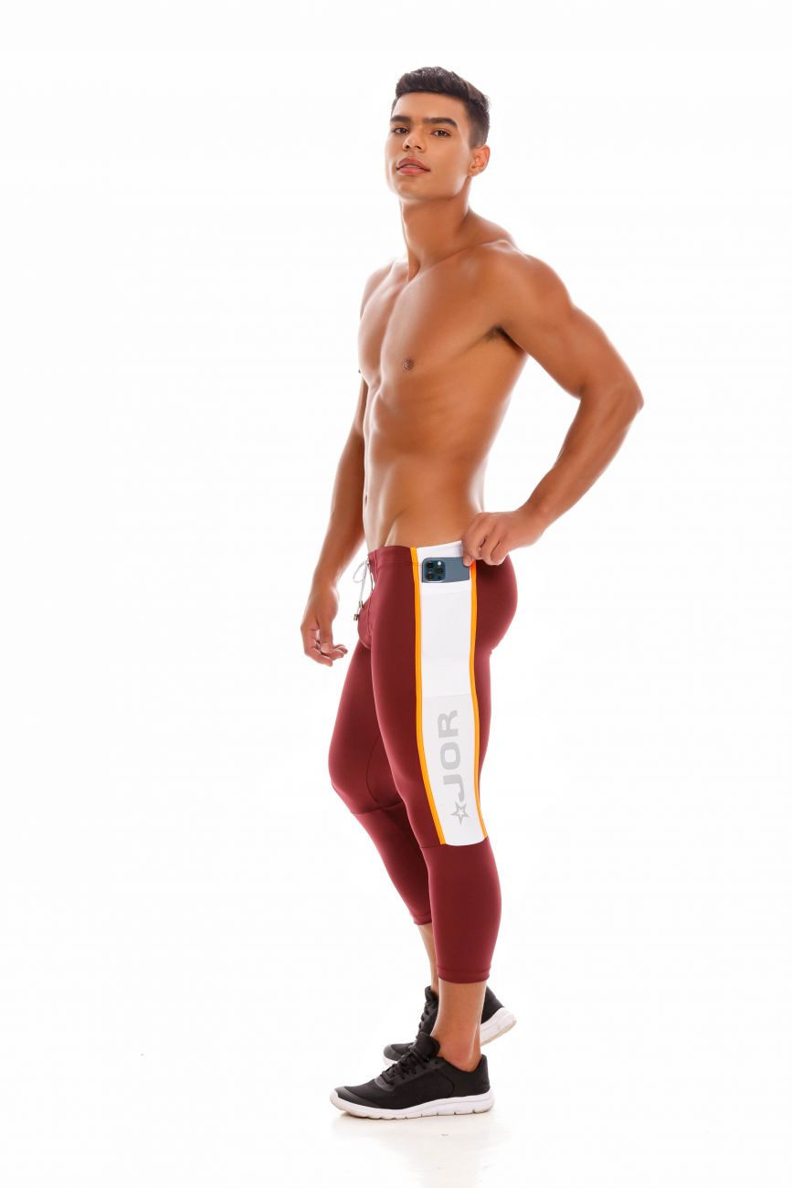 JOR 1586 Biker Athletic Pants Wine