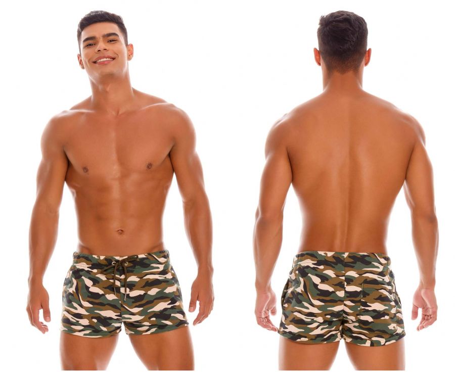 JOR 1593 Combat Mini Short Green Camo Printed