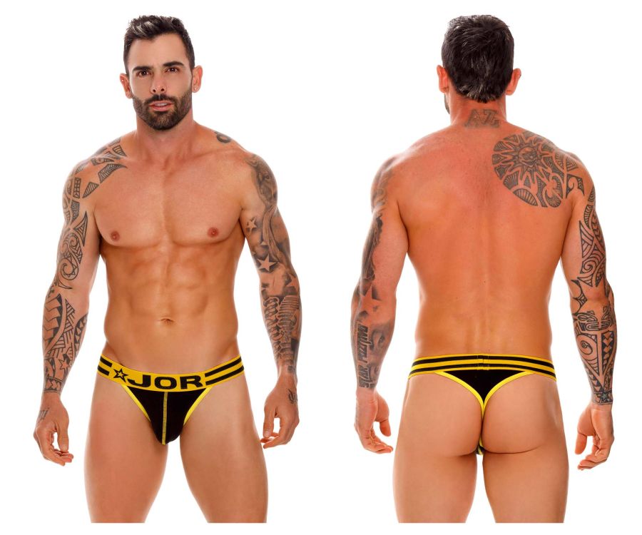 JOR 1615 Varsity Thongs Black