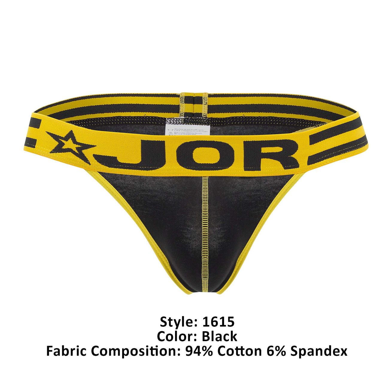 JOR 1615 Varsity Thongs Black