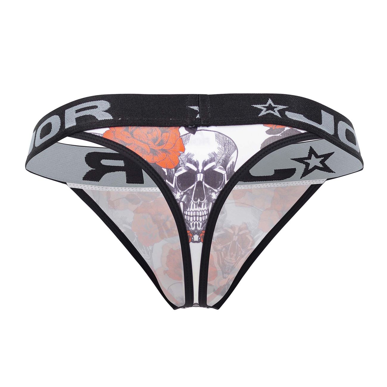 JOR 1661 Jalisco Thongs Skulls & Roses Printed