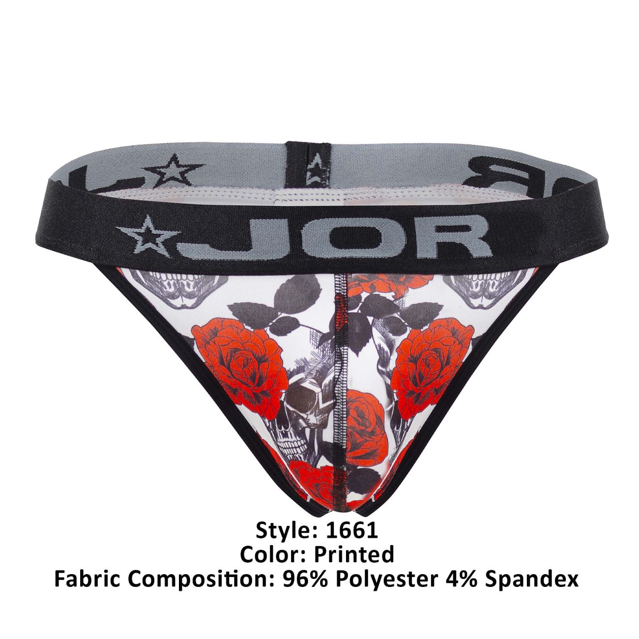 JOR 1661 Jalisco Thongs Skulls & Roses Printed