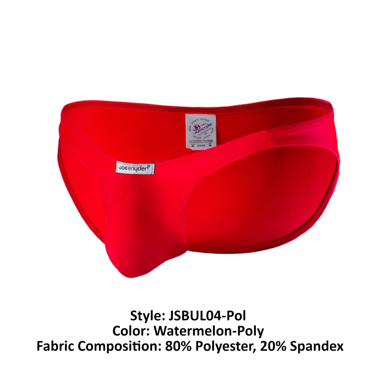 Joe Snyder JSBUL04-Pol Polyester Bulge Full Bikini Watermelon Poly