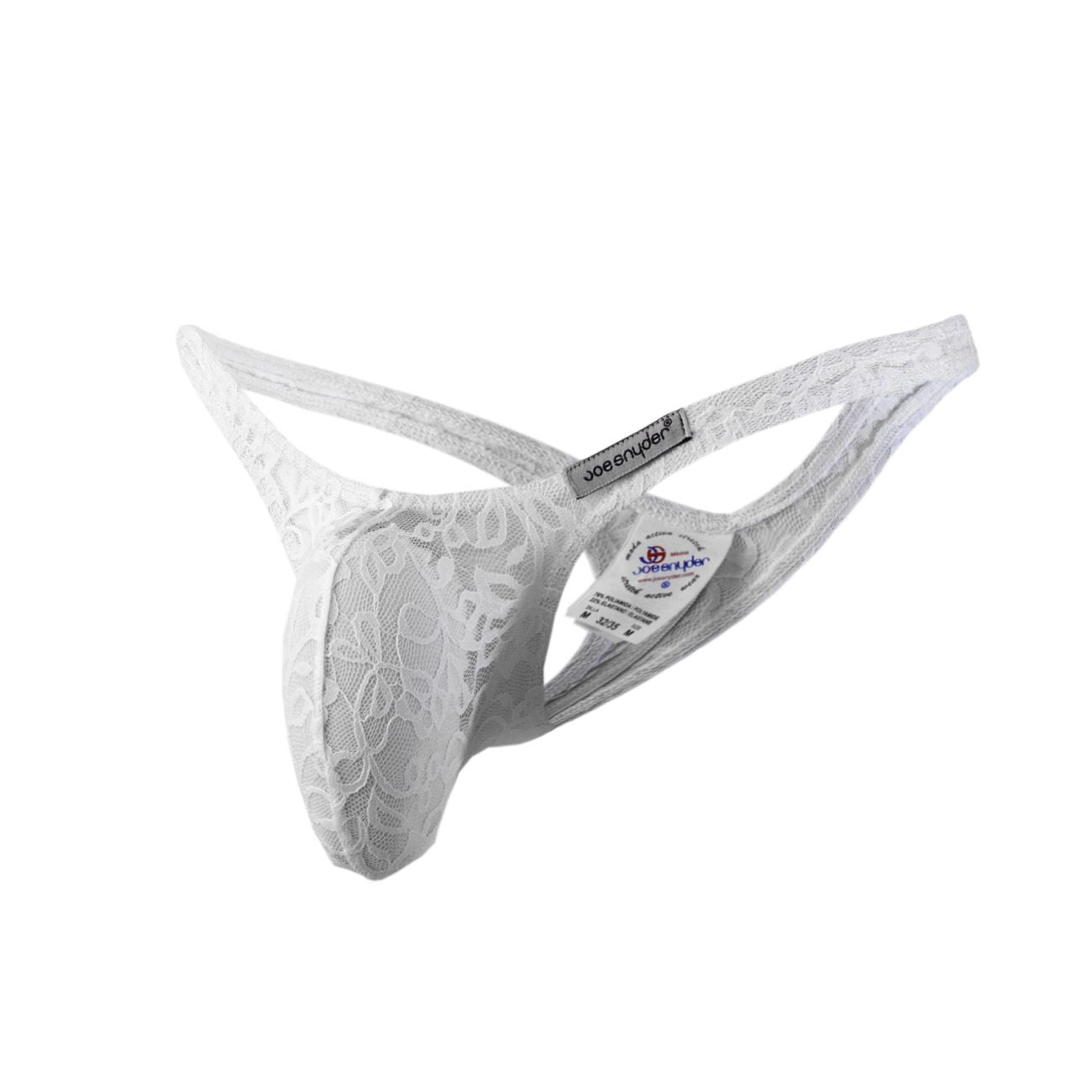 Joe Snyder JSMBUL06 Maxi Bulge Thongs White Lace