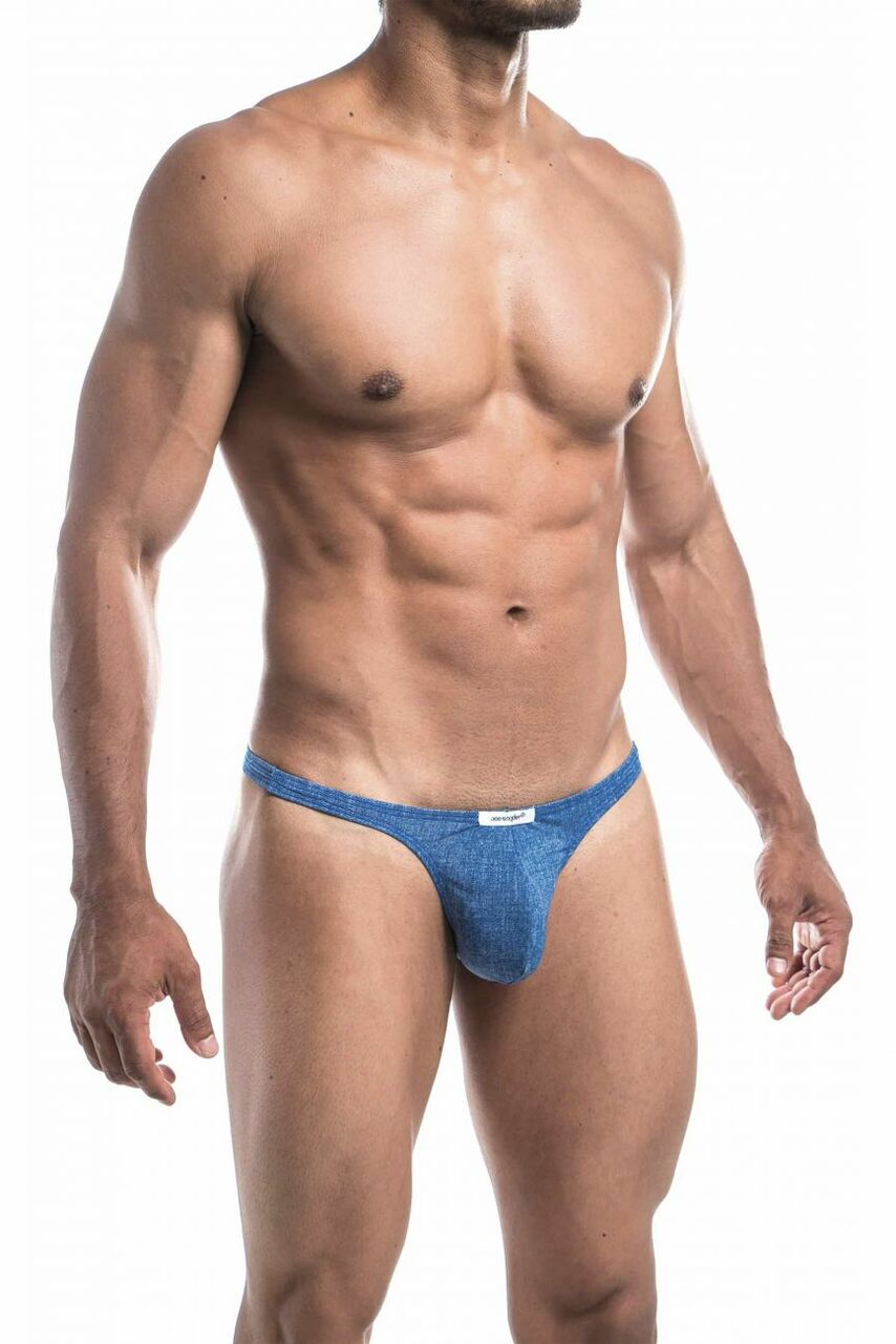 Mens Denim Look Thong Blue