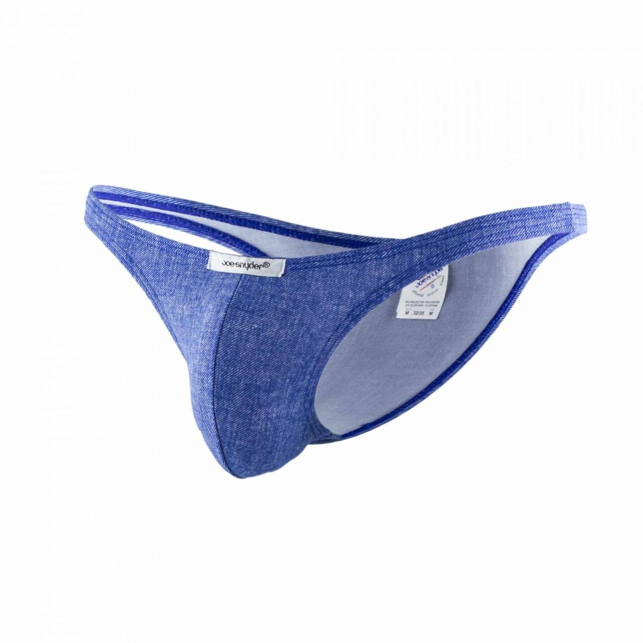 Mens Denim Look Spandex Capri Bikini Brief Blue