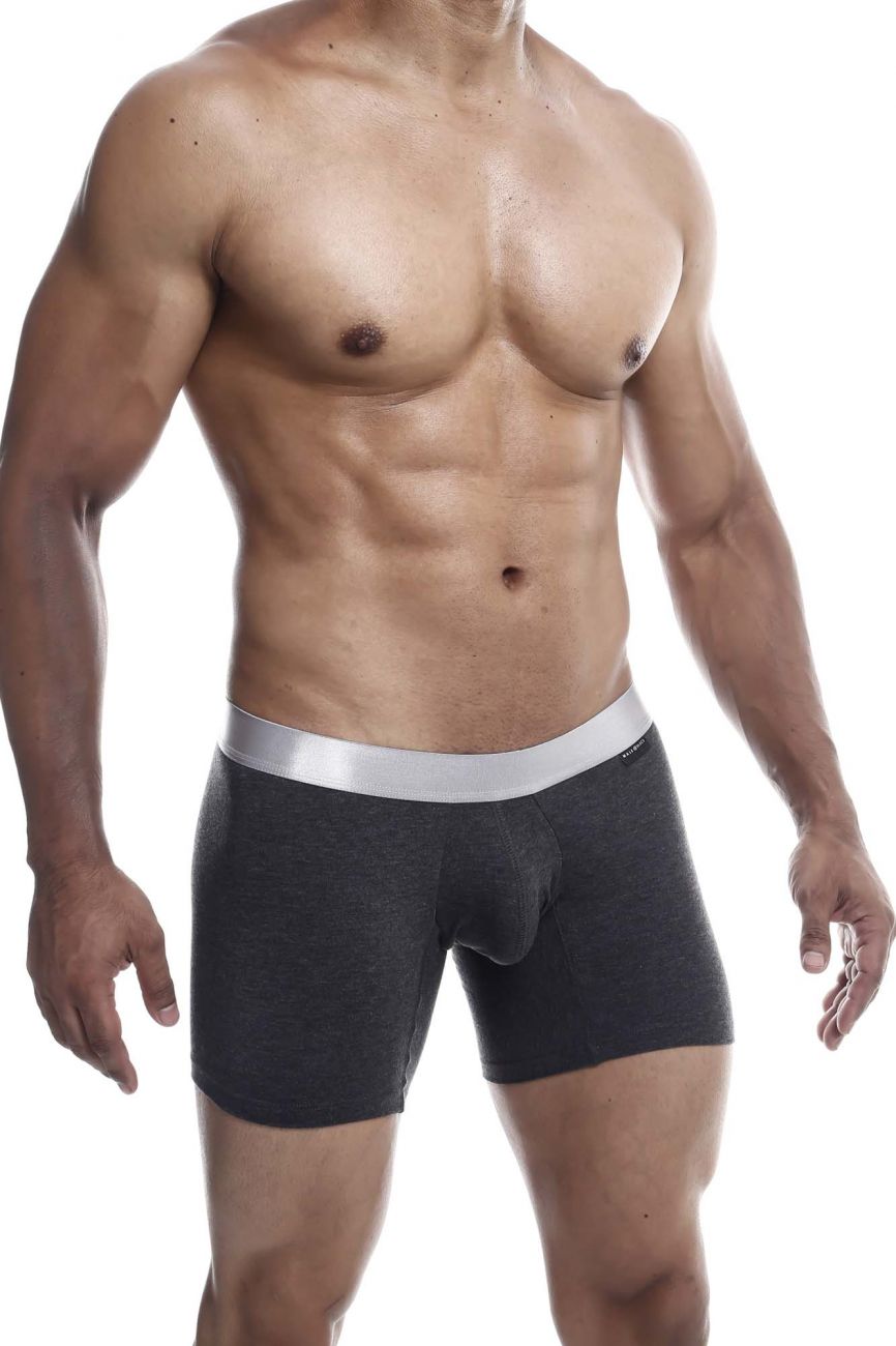 MaleBasics MB102 Classic Pima Boxer Briefs Charcoal
