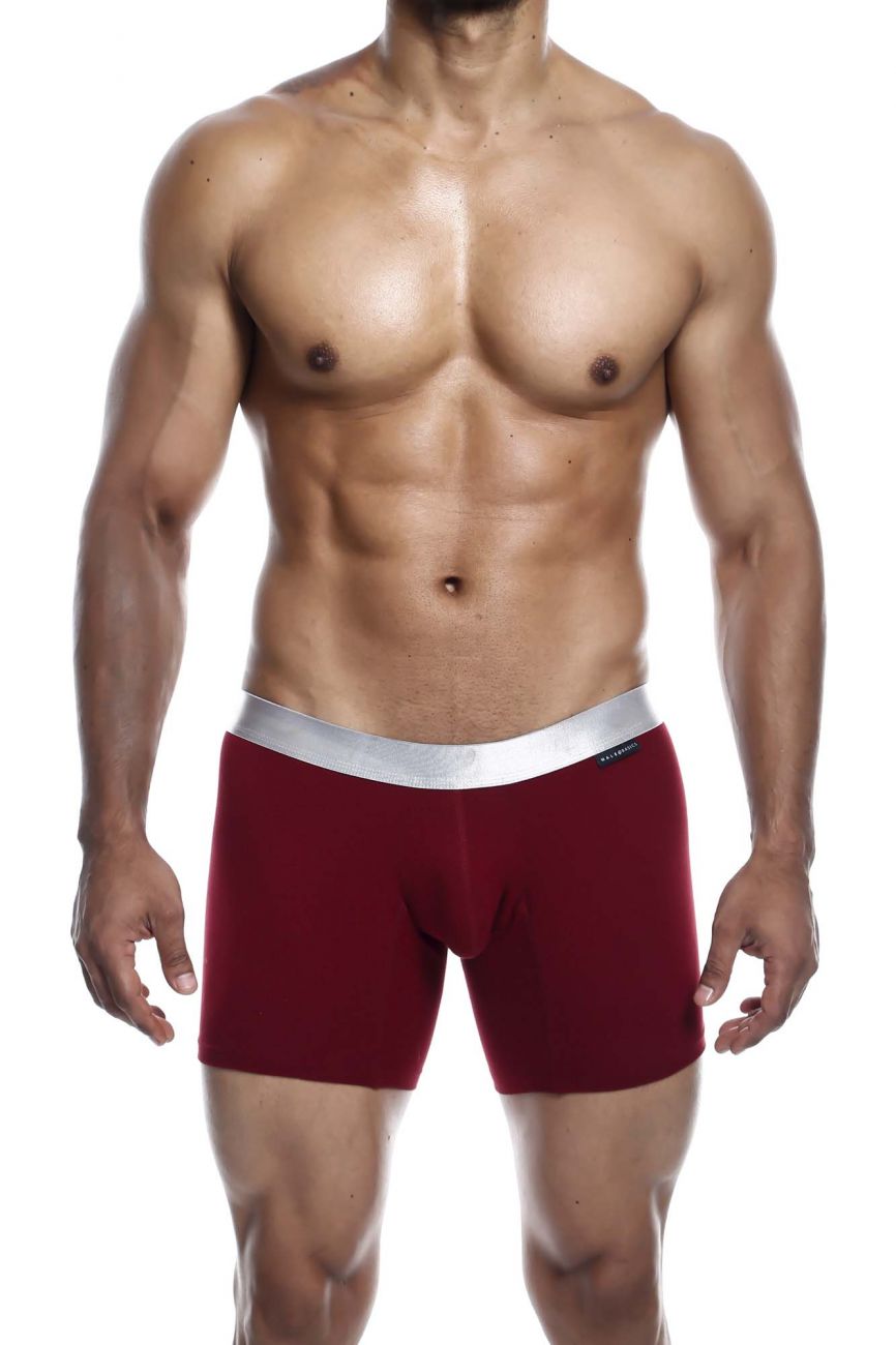MaleBasics MB102 Classic Pima Boxer Briefs Wine