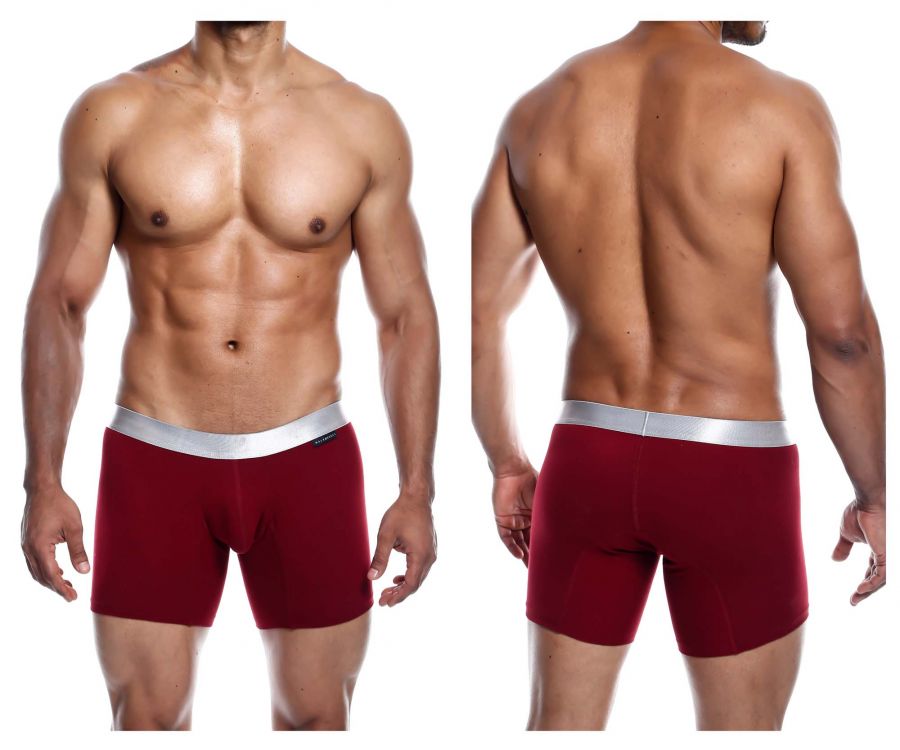 MaleBasics MB102 Classic Pima Boxer Briefs Wine