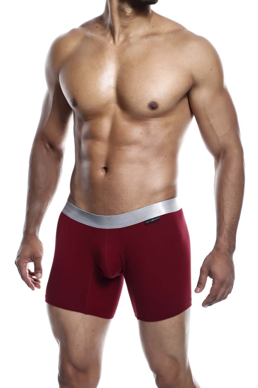 MaleBasics MB102 Classic Pima Boxer Briefs Wine