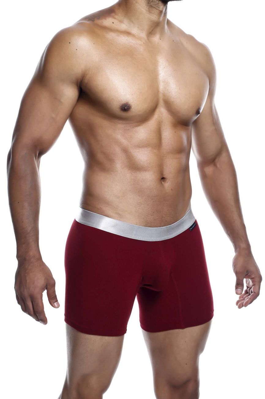 MaleBasics MB102 Classic Pima Boxer Briefs Wine