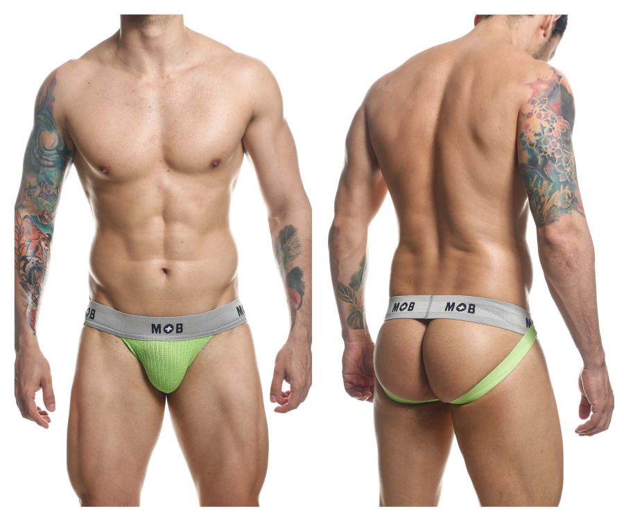 MaleBasics MBL107 Classic Fetish Jock 3 Inches Jockstrap Including Plus Sizes Green