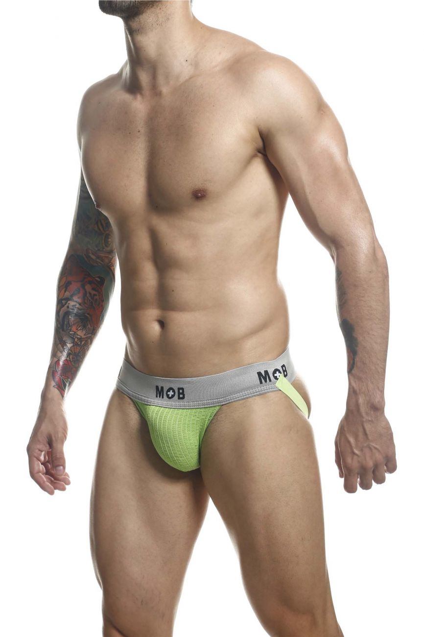 MaleBasics MBL107 Classic Fetish Jock 3 Inches Jockstrap Including Plus Sizes Green