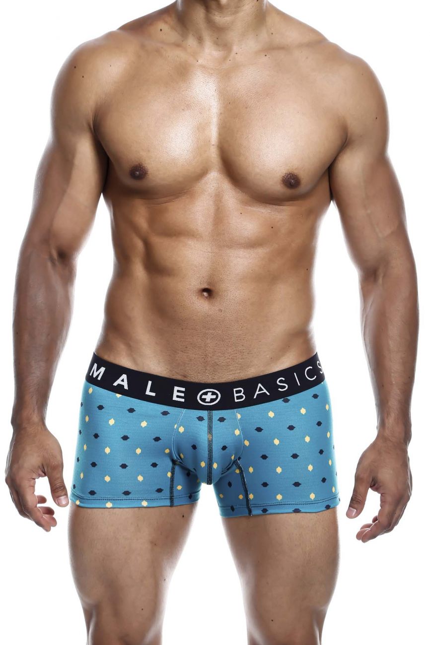 MaleBasics MBT01 3PK Trunks Printed Stache
