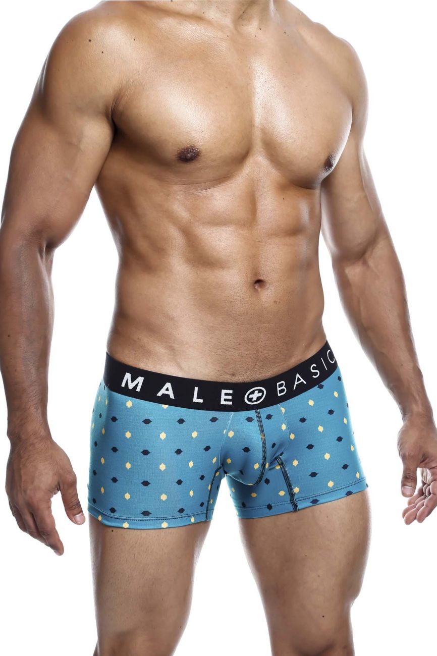 MaleBasics MBT01 3PK Trunks Printed Stache