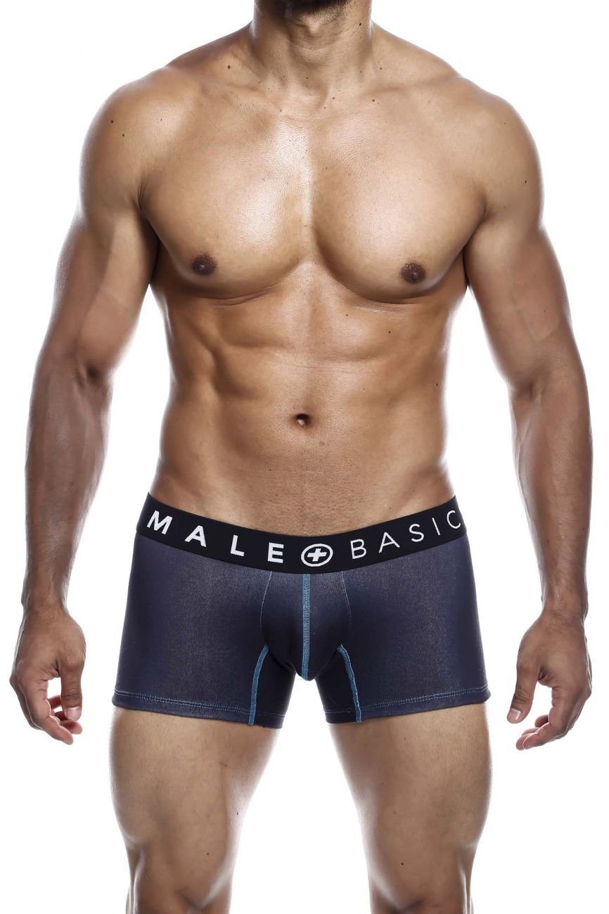 MaleBasics MBT01 3PK Trunks Printed Stache