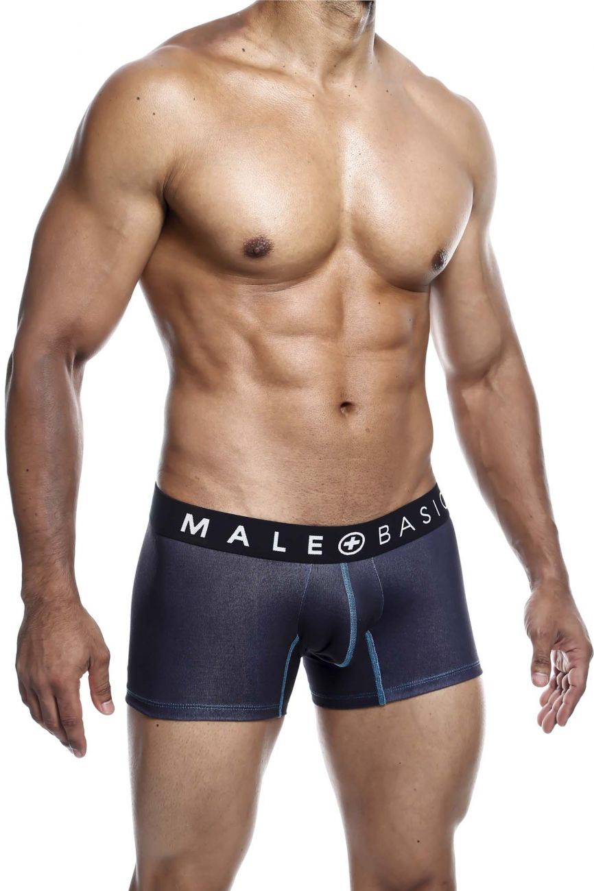 MaleBasics MBT01 3PK Trunks Printed Stache
