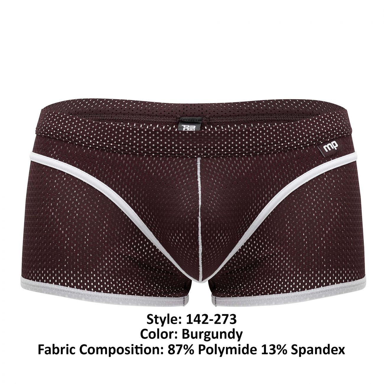 Male Power 142-273 Sport Mesh Mini Short Burgundy