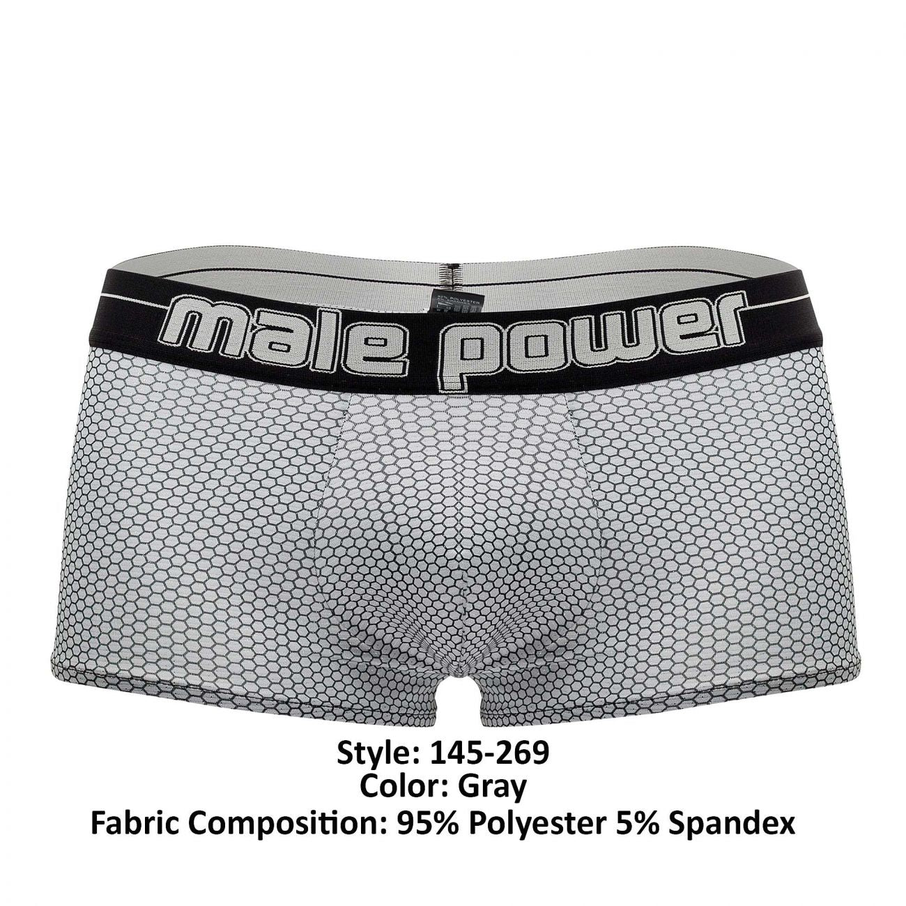 Male Power 145-269 Sexagon Mini Short Gray
