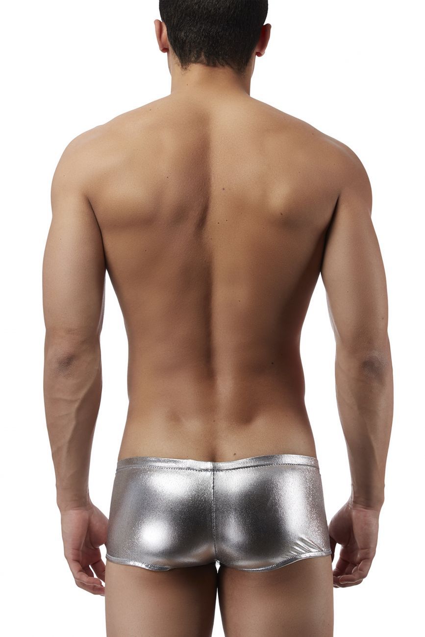 Male Power 153070 Heavy Metal Mini Short Boxer Briefs Silver