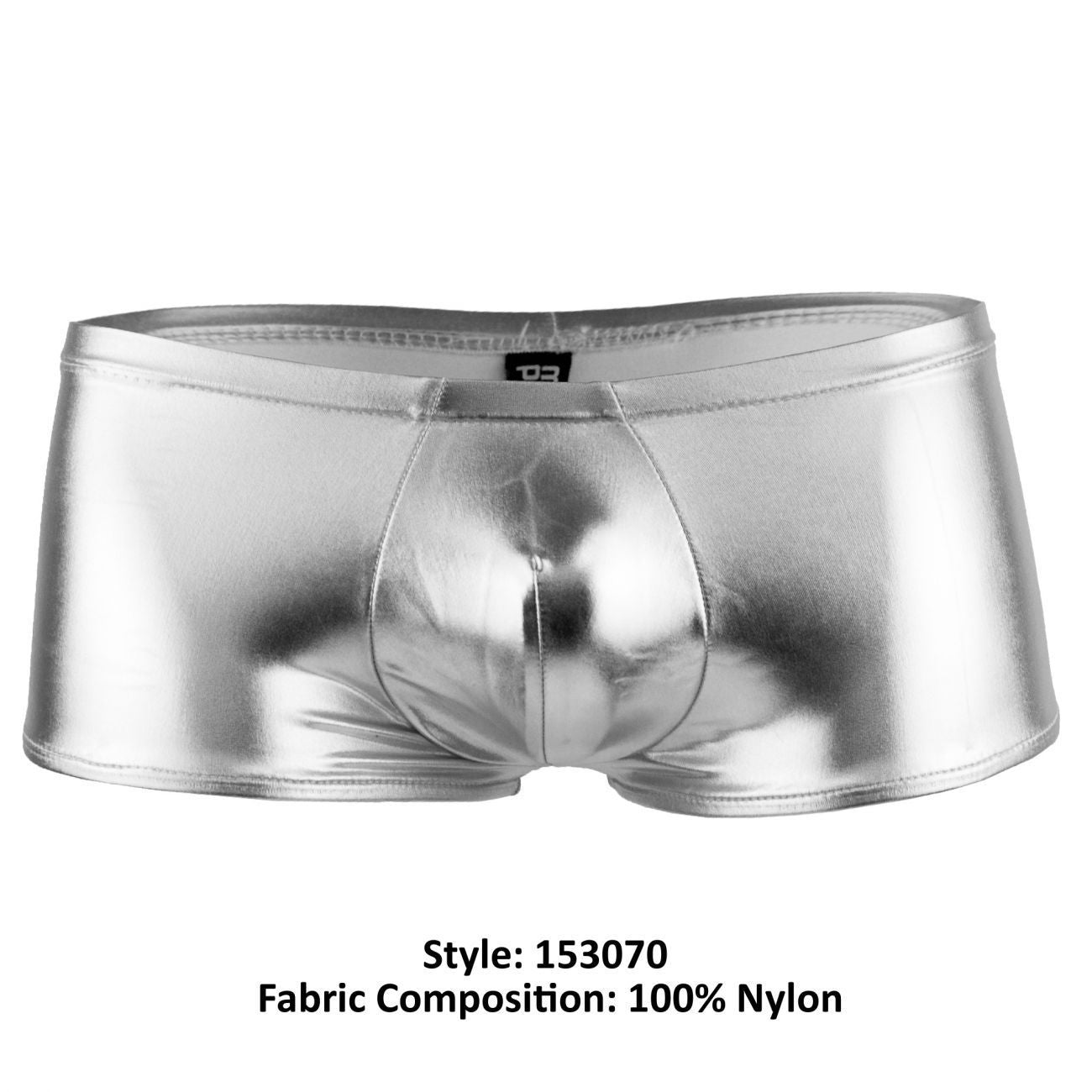 Male Power 153070 Heavy Metal Mini Short Boxer Briefs Silver