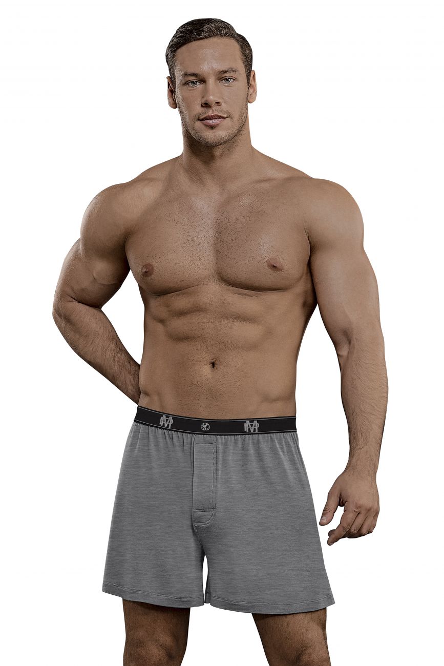 Male Power 160-253 Bamboo Boxer Short Gray