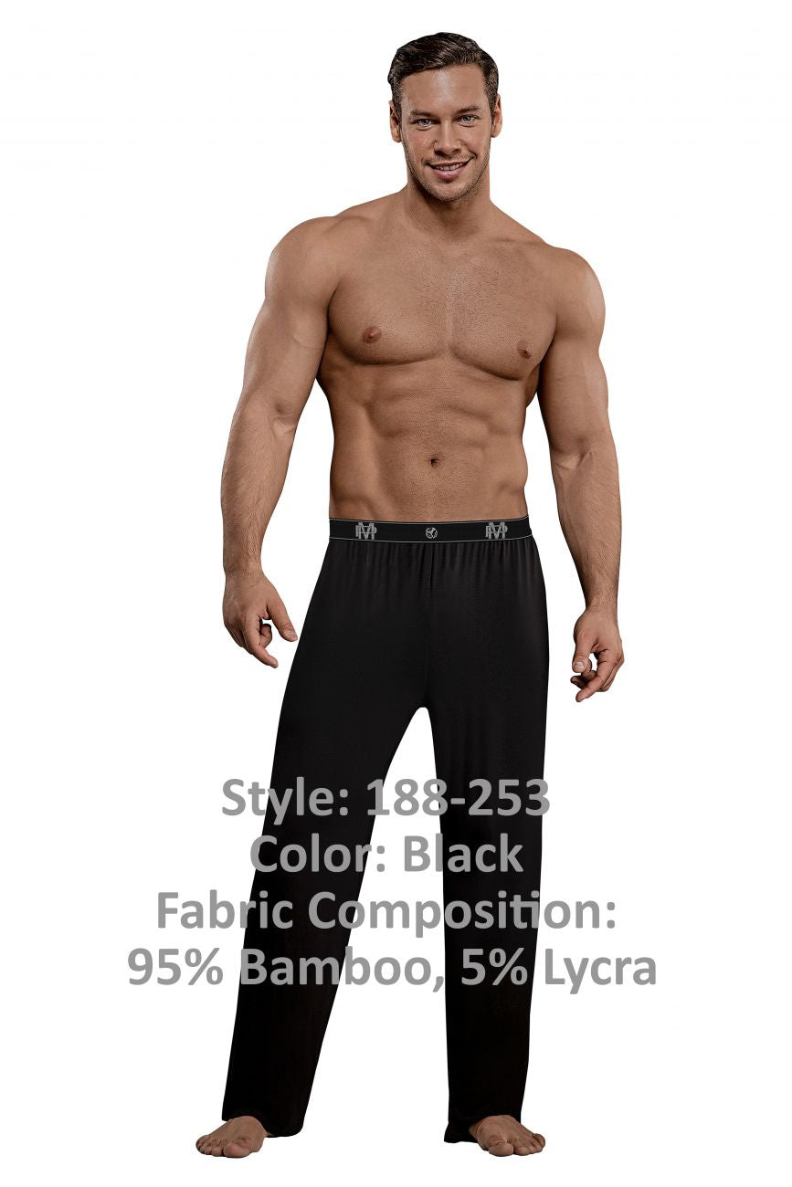 Male Power 188-253 Bamboo Lounge Pants Black