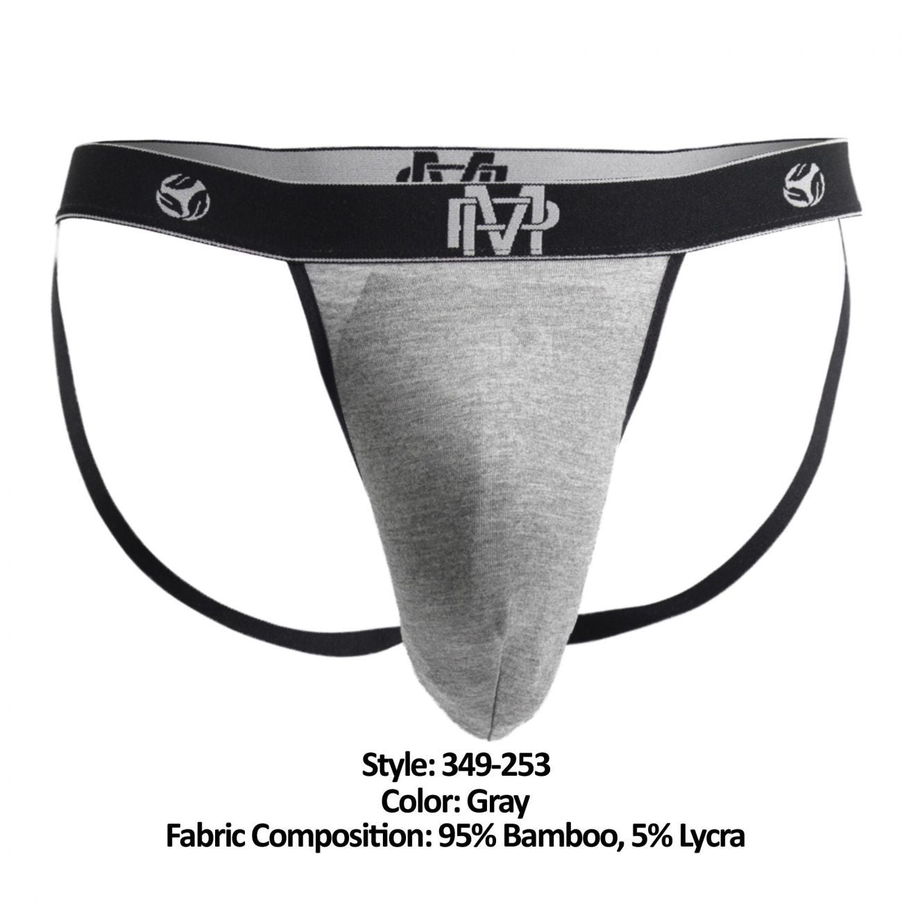 Male Power 349-253 Bamboo Sport Jock Gray