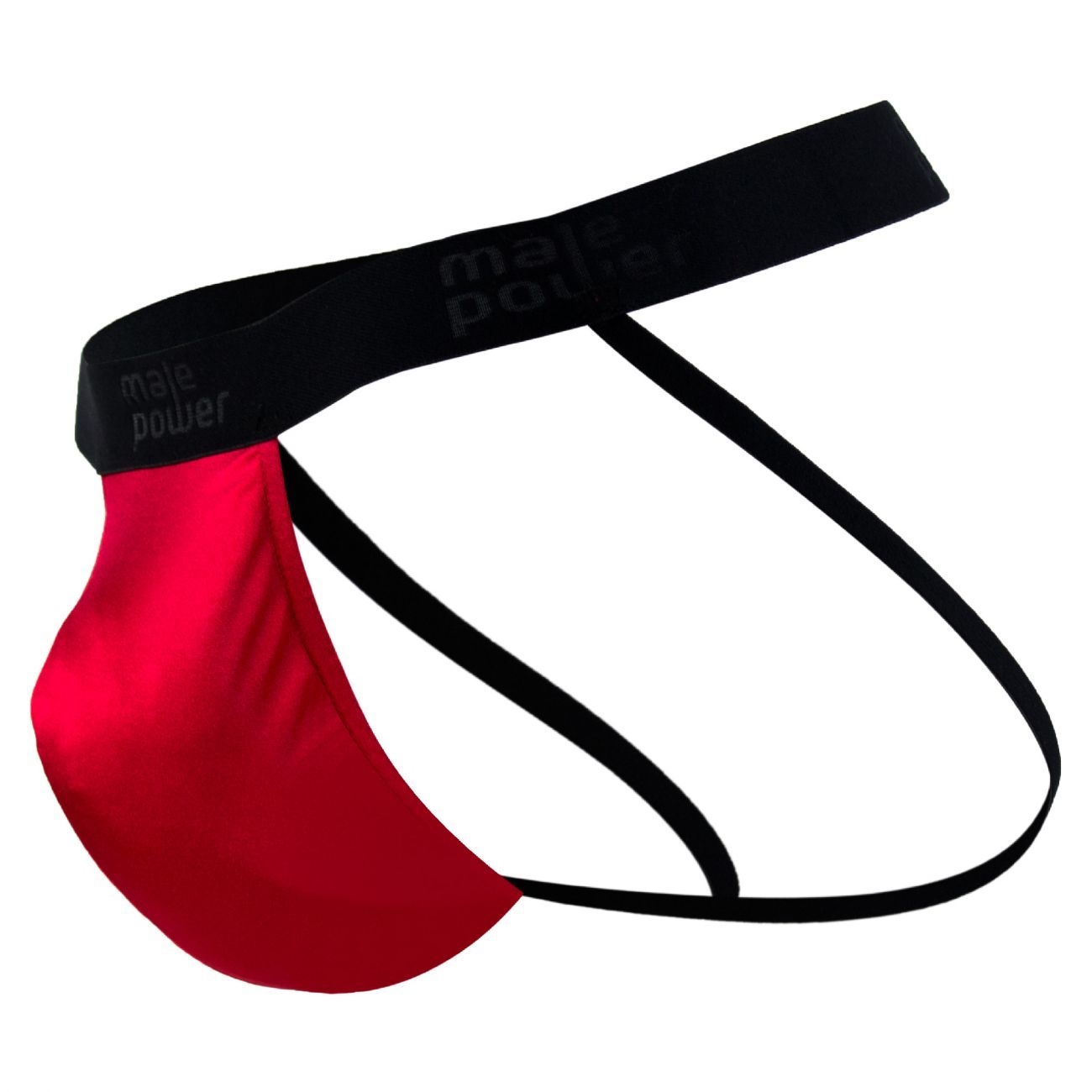 Male Power 390076 Satin Lycra Jockstrap Red