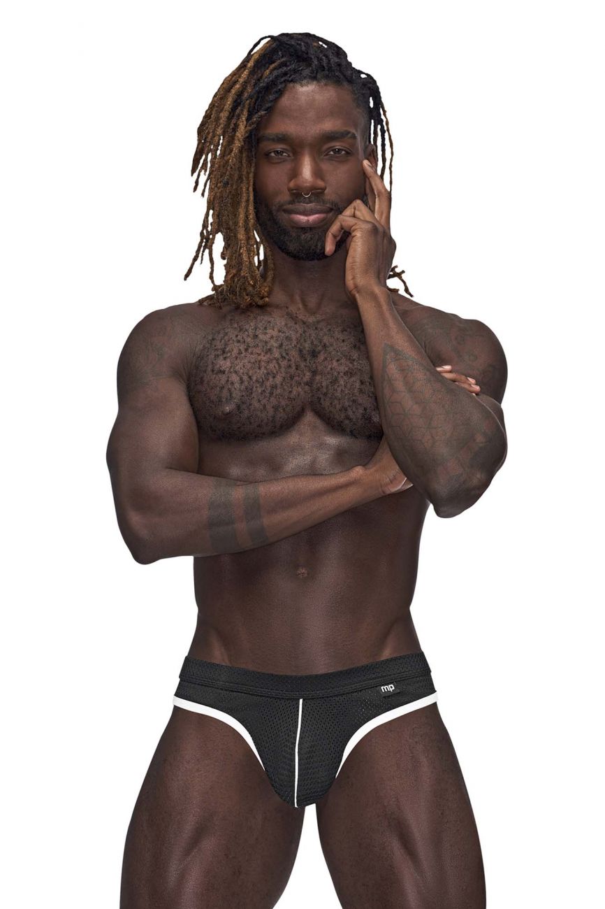 Male Power 443-273 Sport Mesh Thong Black