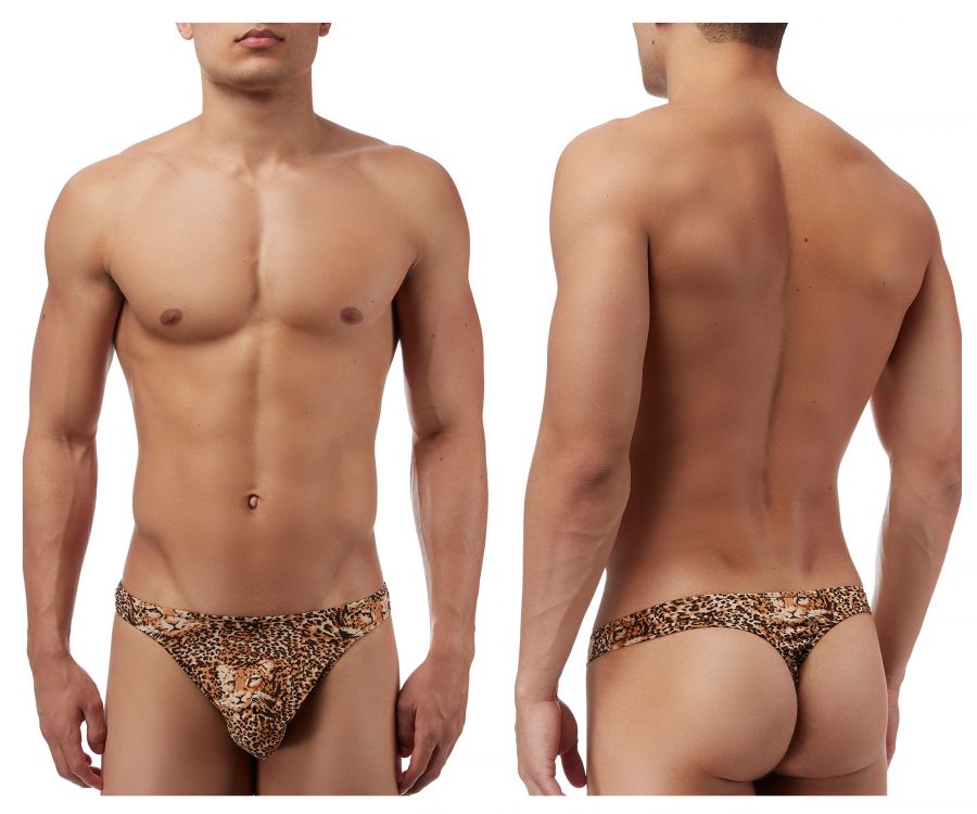 Male Power 444030 Animal Wonder Mens Thong Leopard