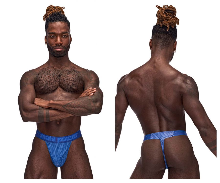 Male Power 454-269 Sexagon Micro V Thong Royal