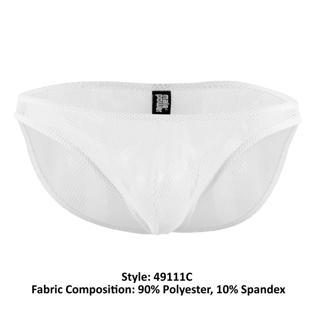 Male Power 49111C Stretch Net Wonder Bikini White