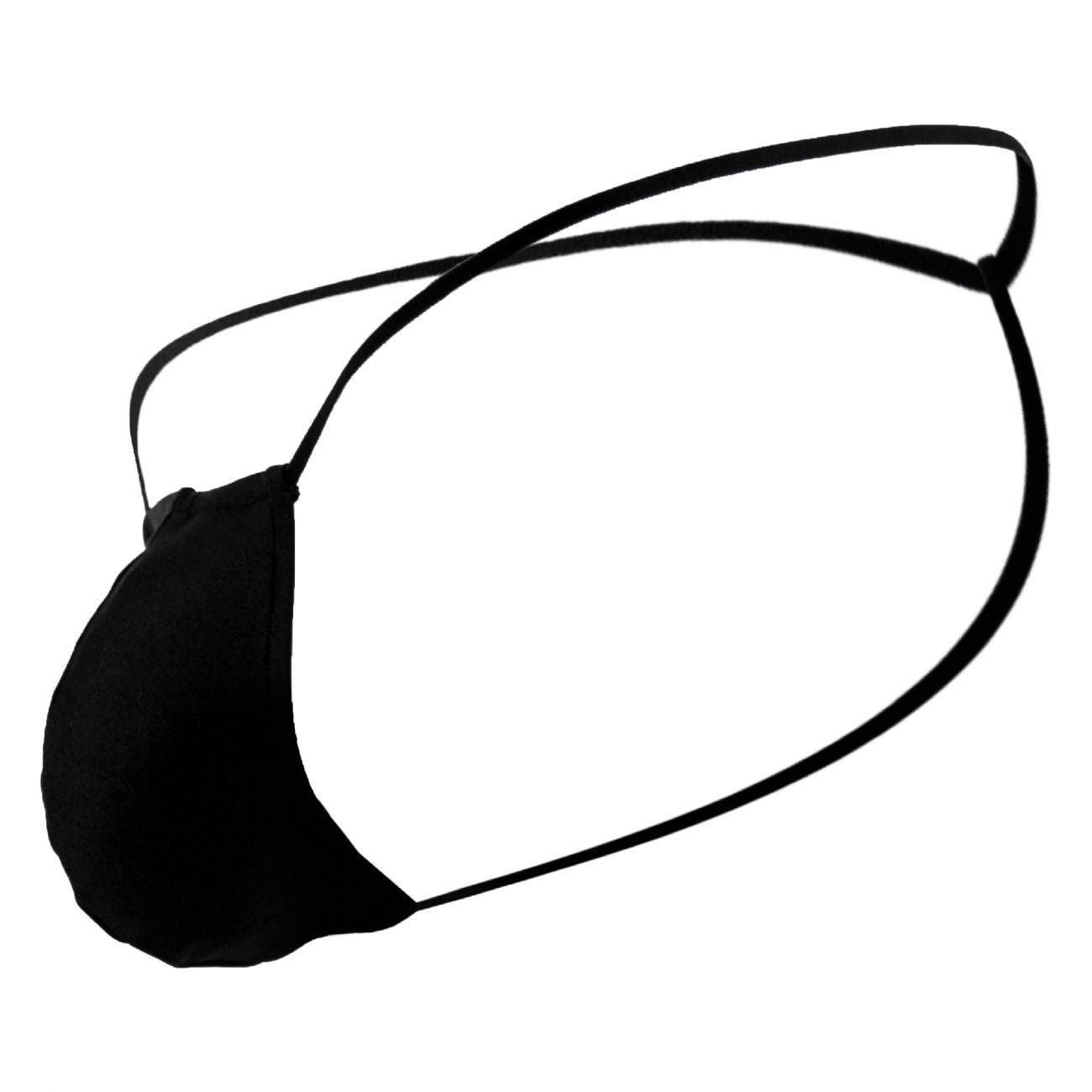 Male Power PAK870 Euro Male Spandex Pouch G String Black