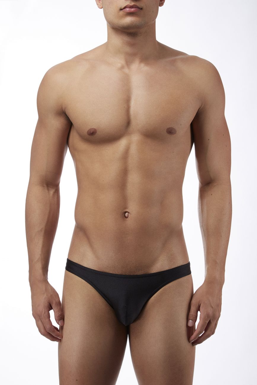 Male Power PAK871 Euro Male Spandex Brazilian Pouch Bikini Black
