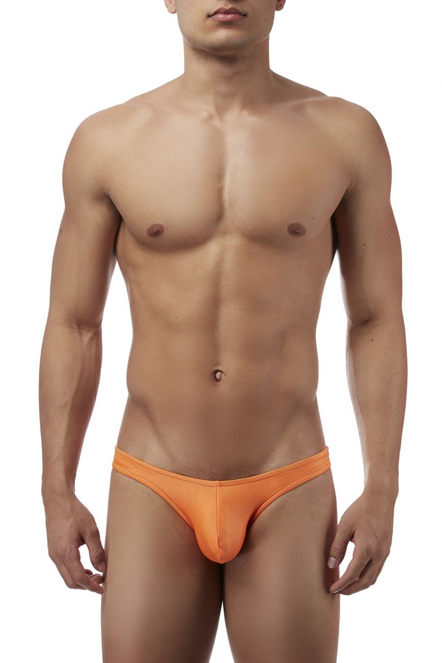 Male Power PAK874 Euro Male Spandex Full Cut Thong Orange