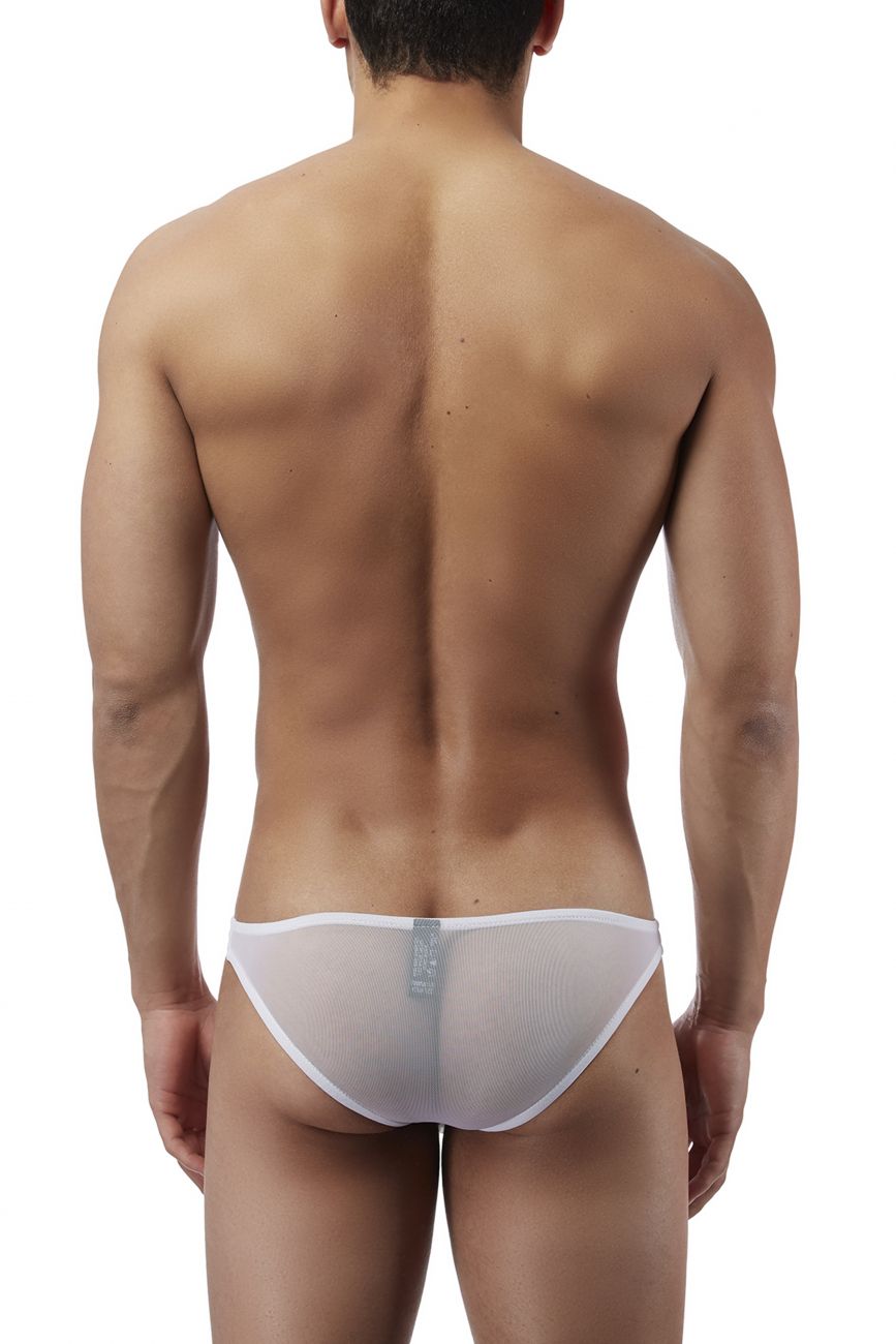 Male Power PAK881 Euro Male Mesh Brazilian Pouch Bikini White