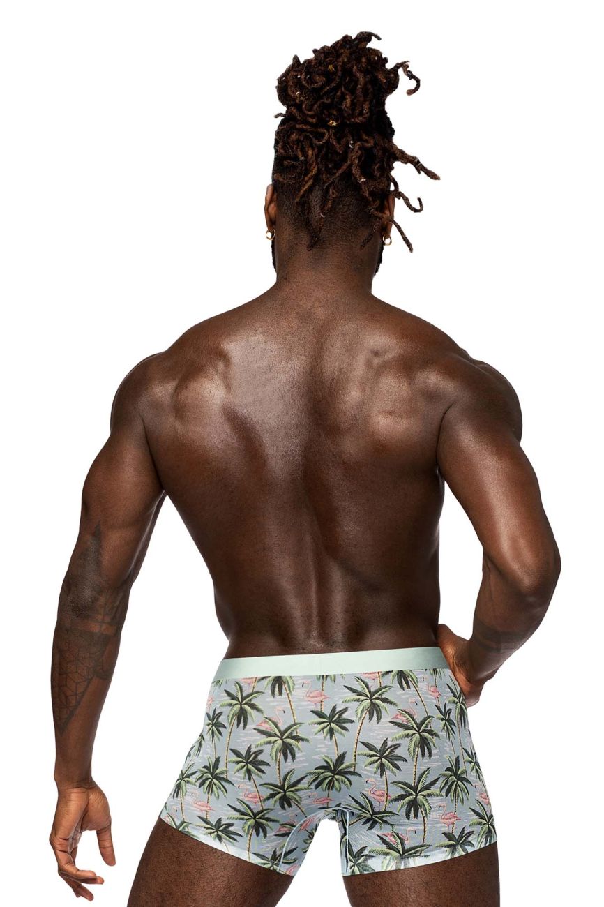 Male Power SMS-011 Sheer Prints Seamless Short Flamingo
