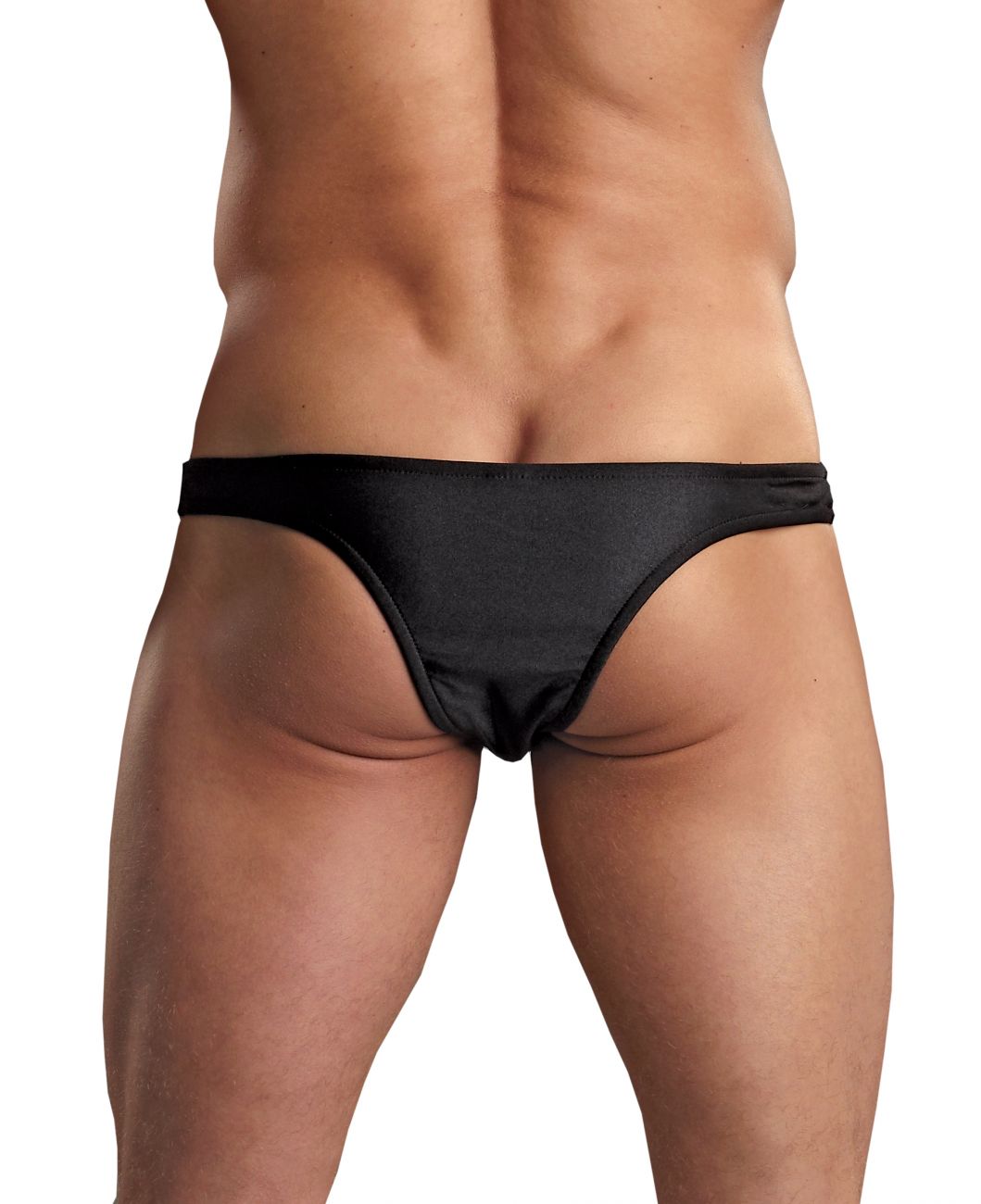 Male Power PAK874 Euro Male Spandex Full Cut Thong Black